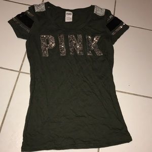 Victoria’s Secret pink green T-shirt